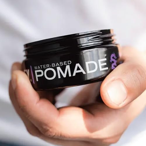 Billy Jealousy Lunatic Fringe Water-Based Pomade for Men - Strong Hold, High Shine, Vegan Hair Product for Medium to Long Thick Mane (3 oz) Avelisse
