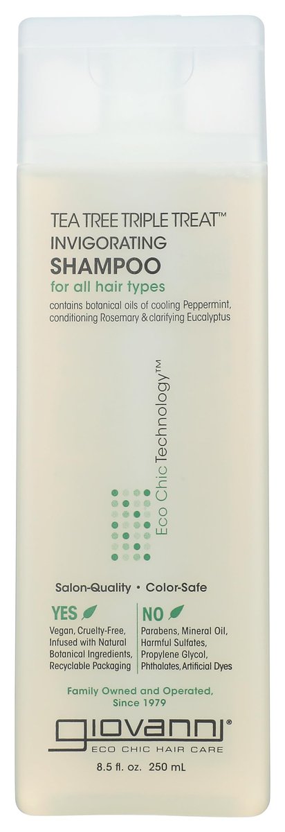 Giovanni Invigorating Tea Tree Shampoo – 8.5 oz | Sulfate-Free for Healthy Scalp & Hair - görsel 1