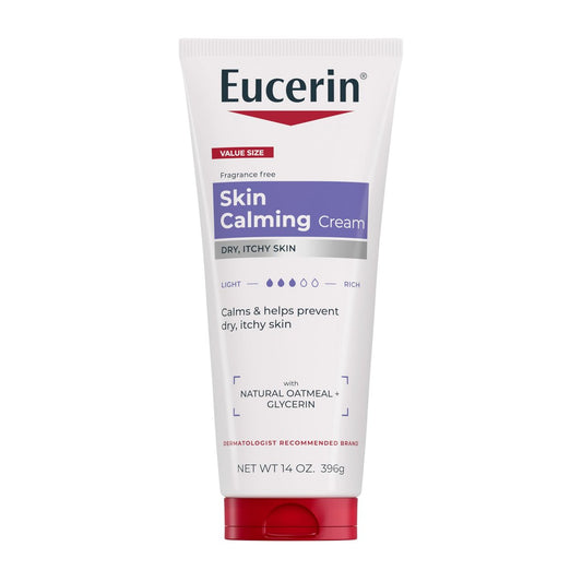Eucerin Skin Calming Cream – Full Body Lotion for Dry, Itchy Skin, Enriched with Natural Oatmeal, 14 oz Tube Avelisse