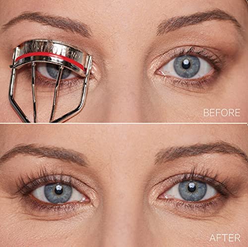 Kevyn Aucoin Eyelash Curler – Stainless Steel, Wide Opening, Red Cushions for Long-Lasting Curl Avelisse