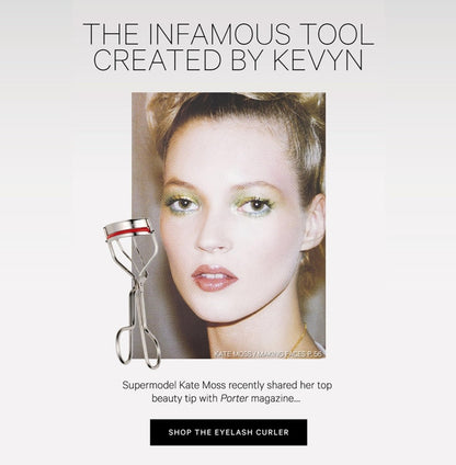 Kevyn Aucoin Eyelash Curler – Stainless Steel, Wide Opening, Red Cushions for Long-Lasting Curl Avelisse