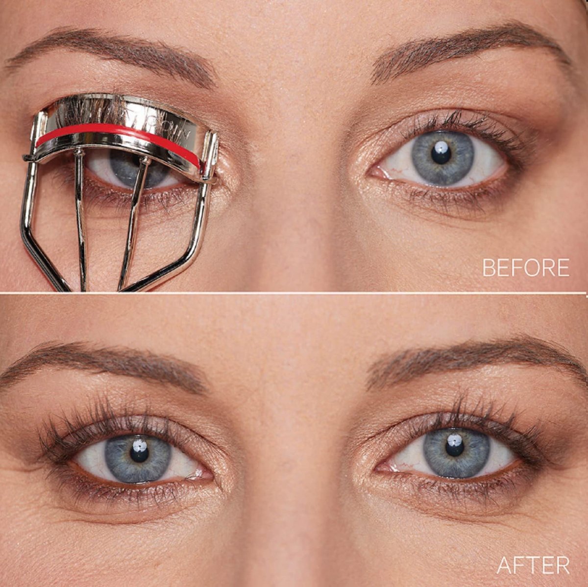 Kevyn Aucoin Eyelash Curler – Stainless Steel, Wide Opening, Red Cushions for Long-Lasting Curl Avelisse