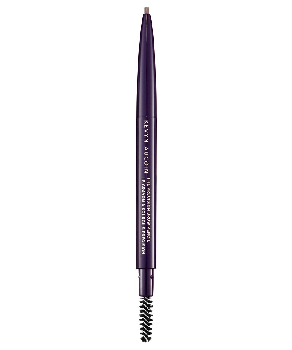 Kevyn Aucoin The Precision Brow Pencil - Brunette: Ultra Slim Retractable Brow Definer with Spoolie for Sculpting and Shaping Avelisse