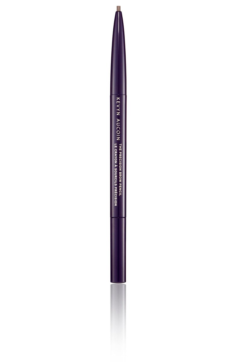 Kevyn Aucoin The Precision Brow Pencil - Brunette: Ultra Slim Retractable Brow Definer with Spoolie for Sculpting and Shaping Avelisse