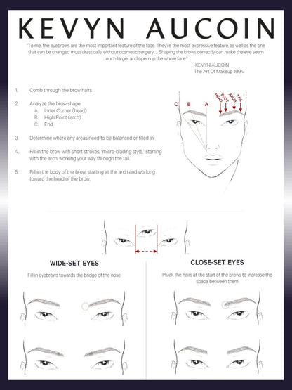 Kevyn Aucoin The Precision Brow Pencil - Brunette: Ultra Slim Retractable Brow Definer with Spoolie for Sculpting and Shaping Avelisse