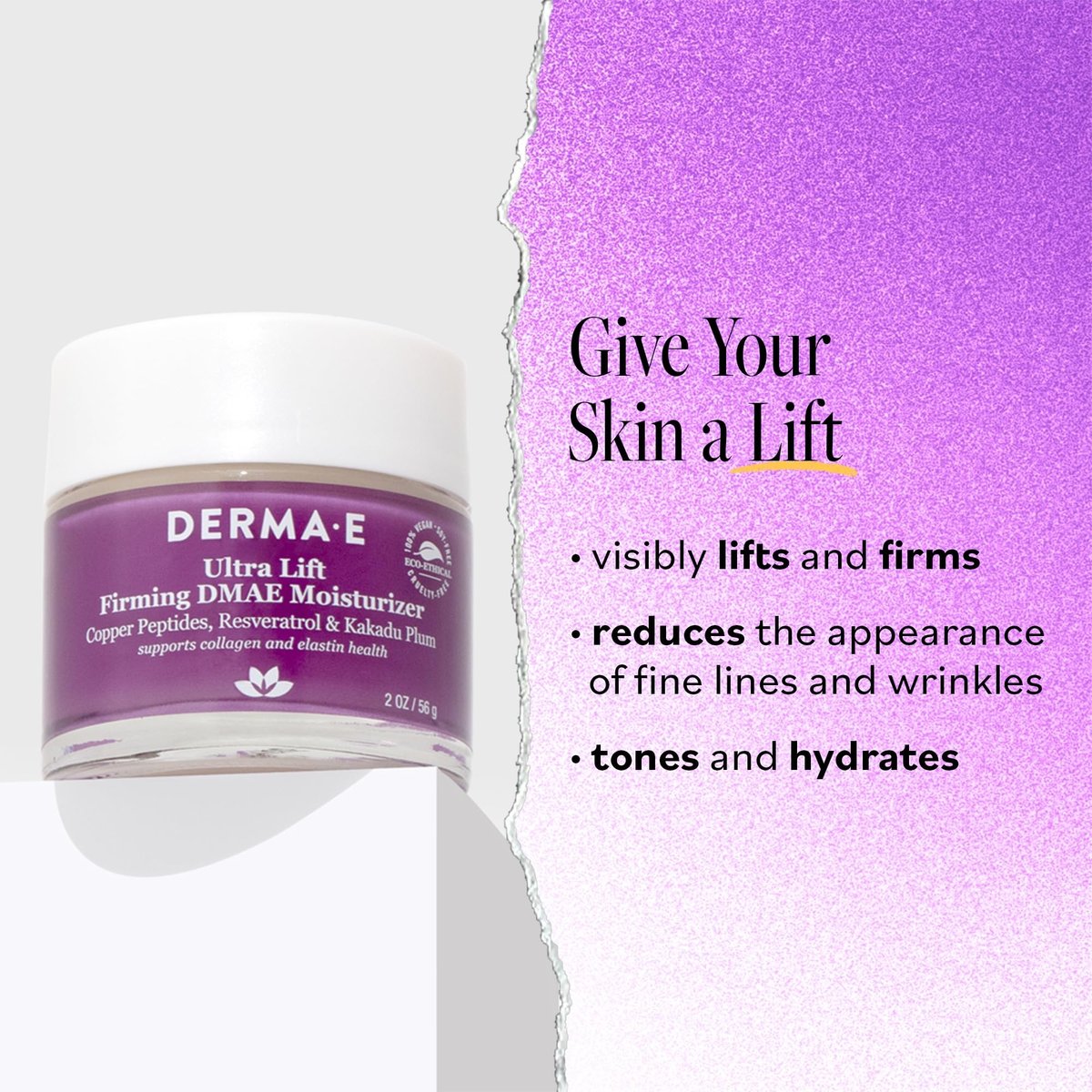 Derma E Firming DMAE Moisturizer with Copper Peptides, Resveratrol & Kakadu Plum - Vegan Anti-Aging Face Cream for Collagen & Elastin Support, 2 oz Avelisse