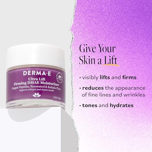 Derma E Firming DMAE Moisturizer with Copper Peptides, Resveratrol & Kakadu Plum - Vegan Anti-Aging Face Cream for Collagen & Elastin Support, 2 oz Avelisse