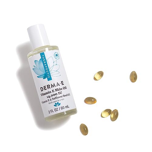 Derma E Vitamin E Skin Oil - 14,000 IU Safflower Face Oil – Hypoallergenic, Fragrance Free Facial Skin Care - Nourishes and Conditions, 2 fl oz - görsel 10