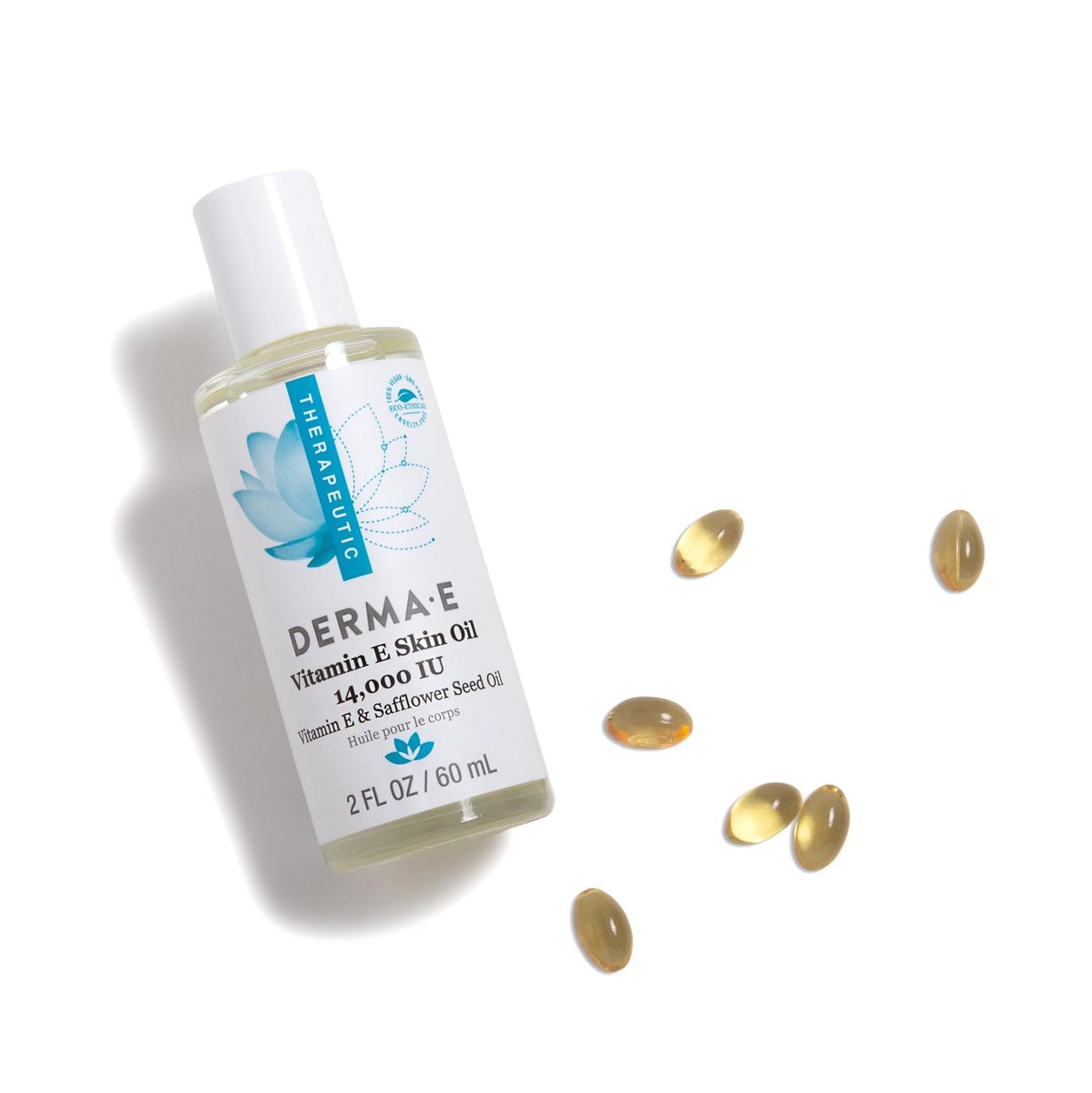 Derma E Vitamin E Skin Oil - 14,000 IU Safflower Face Oil – Hypoallergenic, Fragrance Free Facial Skin Care - Nourishes and Conditions, 2 fl oz - görsel 9