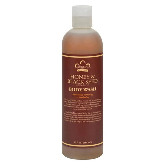 Nubian Heritage Honey & Black Seed Body Wash - 13 oz | Moisturizing & Nourishing Avelisse