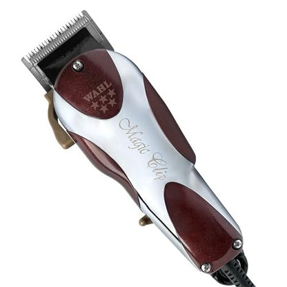 Wahl Professional 5 Star Series Magic Clip Precision Fade Clipper – Corded, Zero Overlap Adjustable Blades, V9000 Motor, Chrome Finish Avelisse