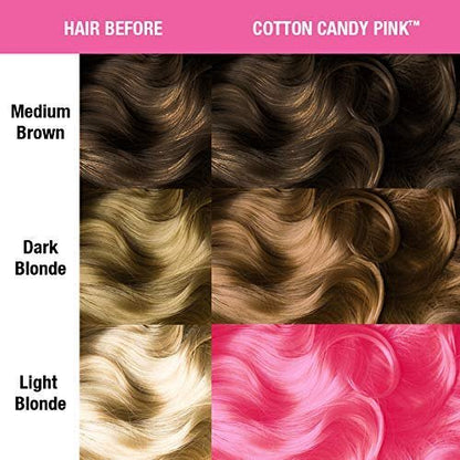 MANIC PANIC Classic Cotton Candy Pink Semi Permanent Hair Color - Bright Pink Hair Dye for Women & Men - 4 oz Avelisse