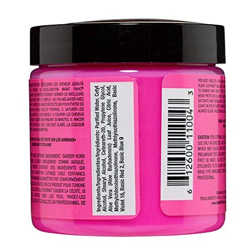 MANIC PANIC Classic Cotton Candy Pink Semi Permanent Hair Color - Bright Pink Hair Dye for Women & Men - 4 oz Avelisse