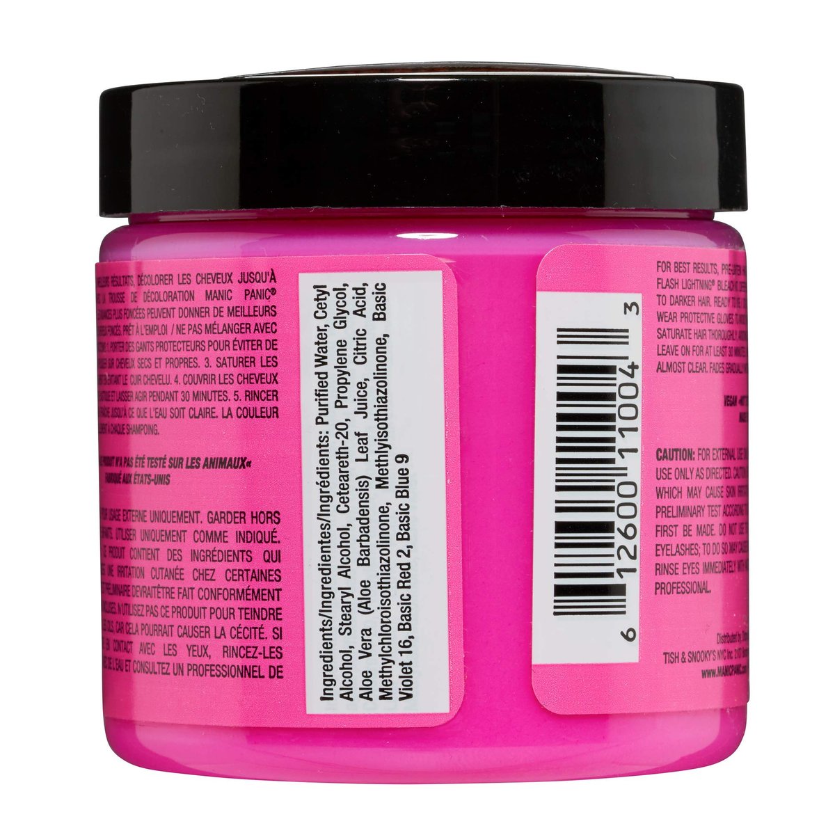 MANIC PANIC Classic Cotton Candy Pink Semi Permanent Hair Color - Bright Pink Hair Dye for Women & Men - 4 oz Avelisse