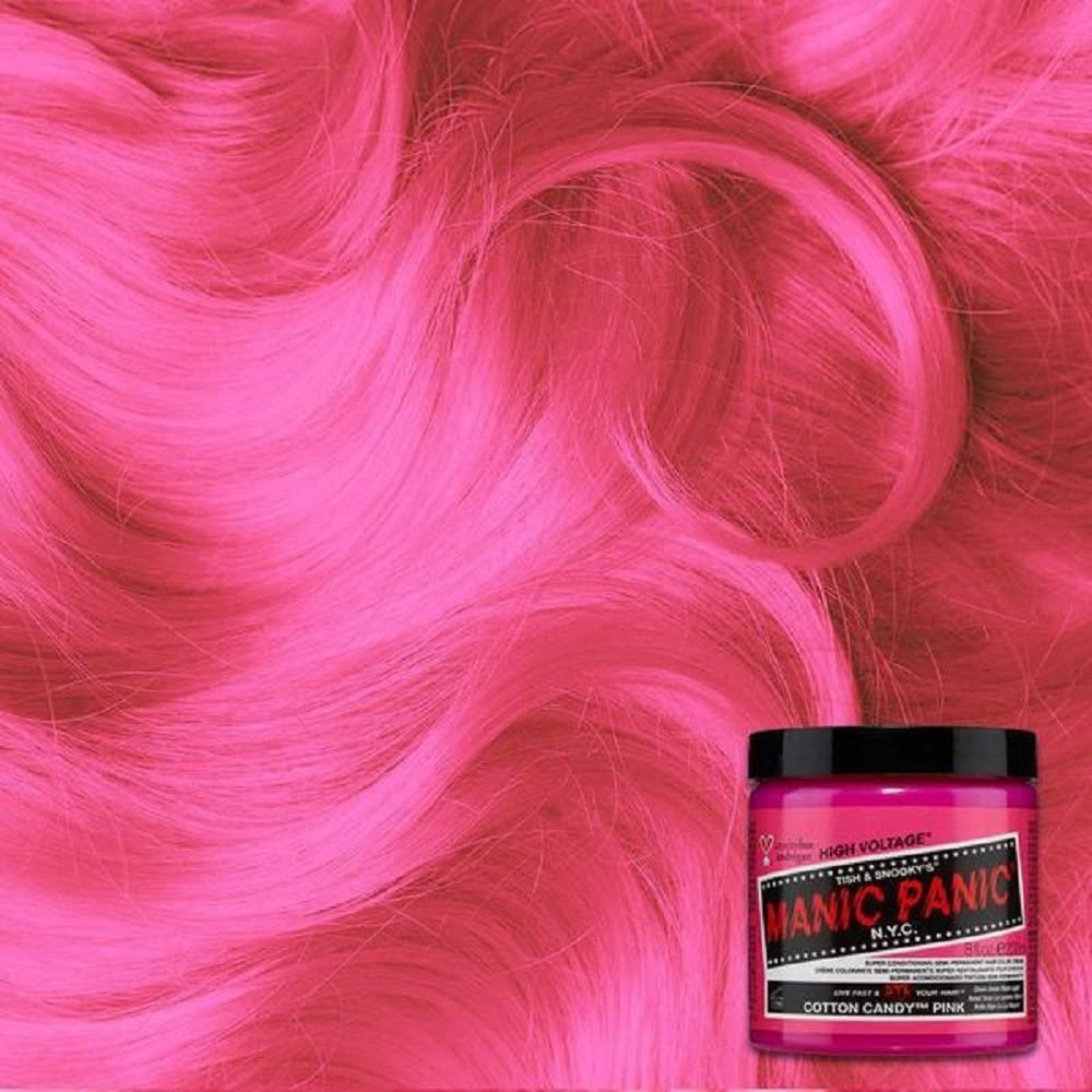 MANIC PANIC Classic Cotton Candy Pink Semi Permanent Hair Color - Bright Pink Hair Dye for Women & Men - 4 oz Avelisse
