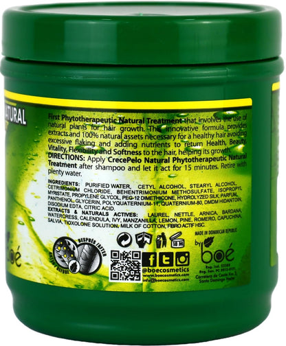 BOÉ COSMETICS Natural Phytotherapeutic Hair Growth Treatment Jar - Deep Conditioning & Repair for Stronger, Healthier Hair - 8.5 oz