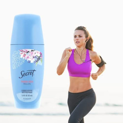 Secret Original Roll-On Antiperspirant & Deodorant, Powder Fresh, 1.8 oz - Long-Lasting Odor & Wetness Protection for Women