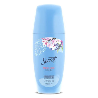 Secret Original Roll-On Antiperspirant & Deodorant, Powder Fresh, 1.8 oz - Long-Lasting Odor & Wetness Protection for Women