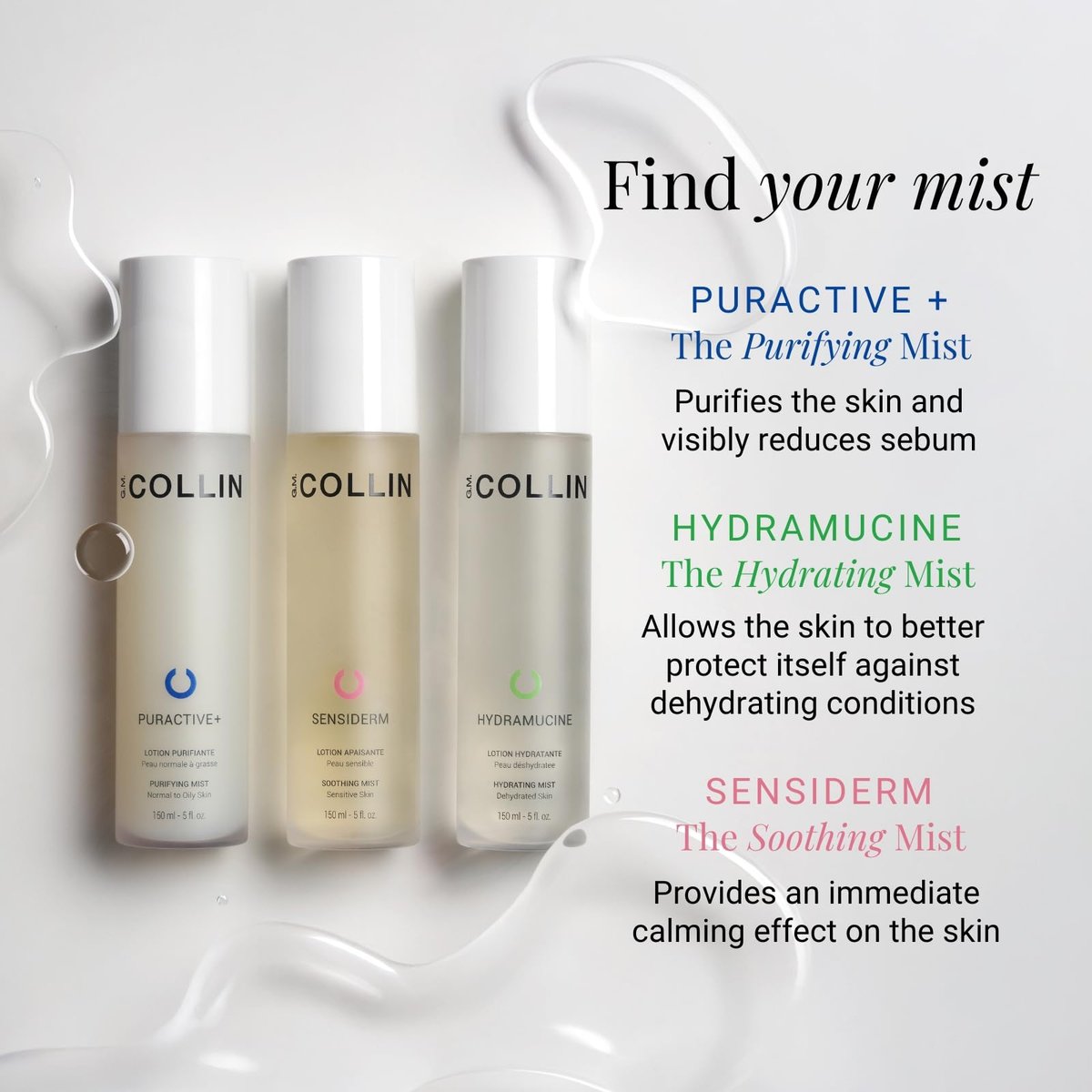 G.M. COLLIN Hydramucine Hydrating Mist | Gentle Daily Face Mist Spray for Dewy Glow Avelisse