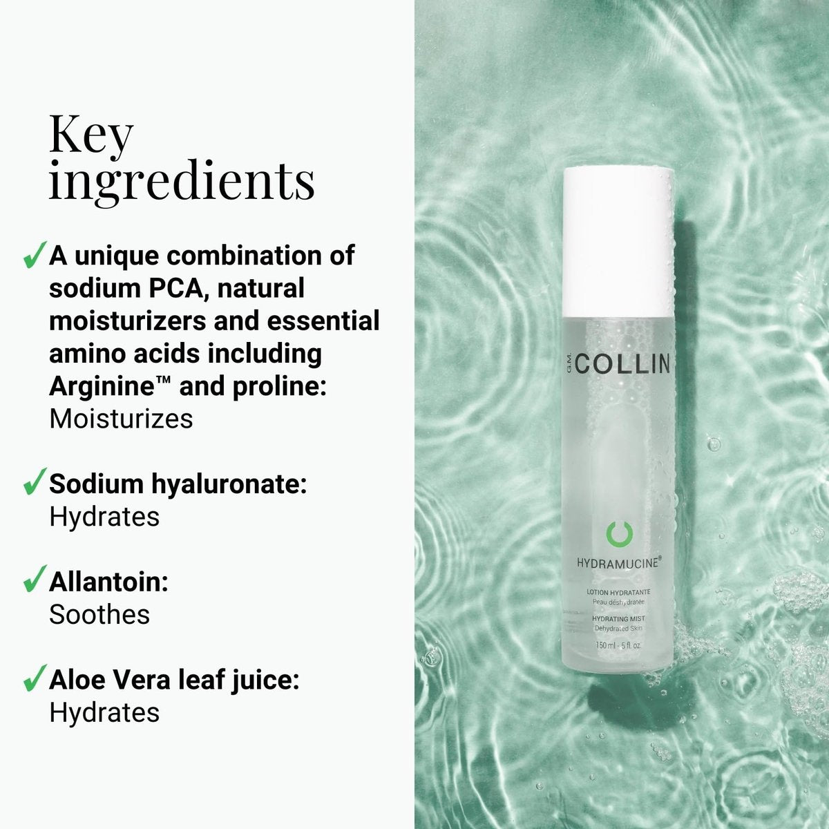 G.M. COLLIN Hydramucine Hydrating Mist | Gentle Daily Face Mist Spray for Dewy Glow Avelisse