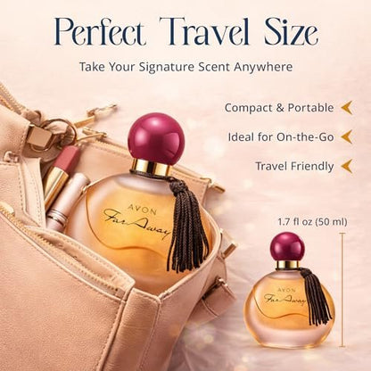 AVON Far Away Eau de Parfum for Women - Amber Floral Scent, Long Lasting Perfume Spray, 1.7 fl oz Avelisse