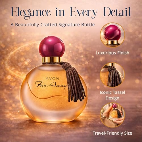 AVON Far Away Eau de Parfum for Women - Amber Floral Scent, Long Lasting Perfume Spray, 1.7 fl oz Avelisse