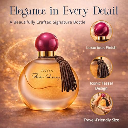 AVON Far Away Eau de Parfum for Women - Amber Floral Scent, Long Lasting Perfume Spray, 1.7 fl oz Avelisse