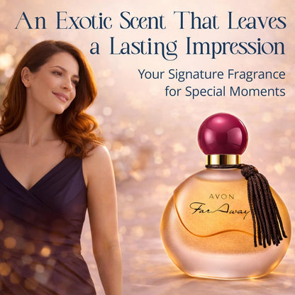 AVON Far Away Eau de Parfum for Women - Amber Floral Scent, Long Lasting Perfume Spray, 1.7 fl oz Avelisse