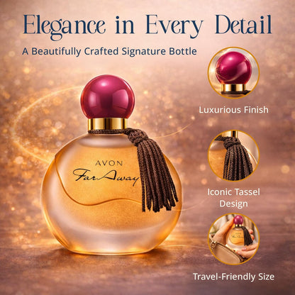 AVON Far Away Eau de Parfum for Women - Amber Floral Scent, Long Lasting Perfume Spray, 1.7 fl oz Avelisse