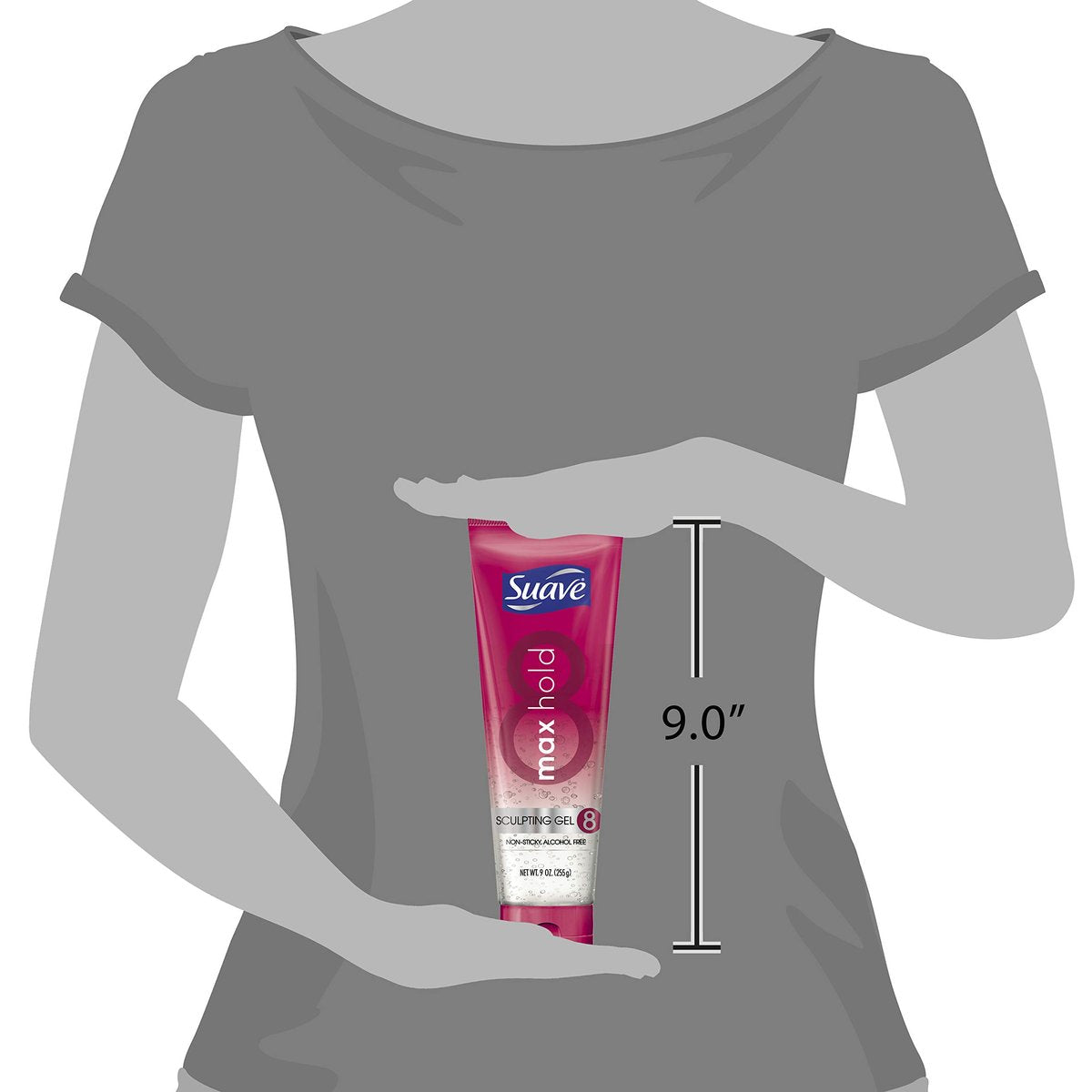 Suave Max Hold 8 Sculpting Gel - 9 oz for Strong, Long-Lasting Styles - görsel 8