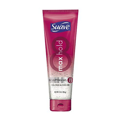 Suave Max Hold 8 Sculpting Gel - 9 oz for Strong, Long-Lasting Styles