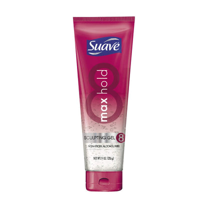 Suave Max Hold 8 Sculpting Gel - 9 oz for Strong, Long-Lasting Styles