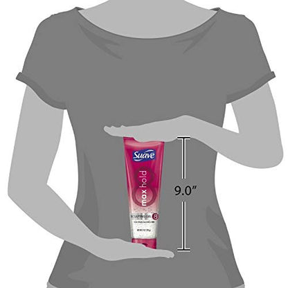 Suave Max Hold 8 Sculpting Gel - 9 oz for Strong, Long-Lasting Styles