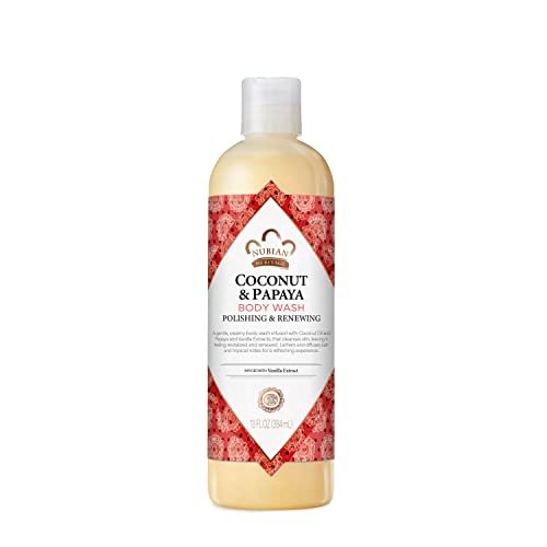 Nubian Heritage Coconut Papaya Body Wash - Hydrating Cleanser for Dry, Dull Skin, 13 oz - görsel 2
