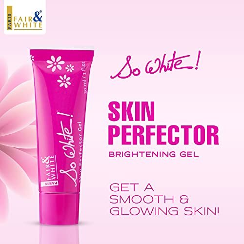 FAIR & WHITE So White Skin Perfector Gel - 1 Fl oz / 30ml - Brightening Sunscreen Gel Avelisse