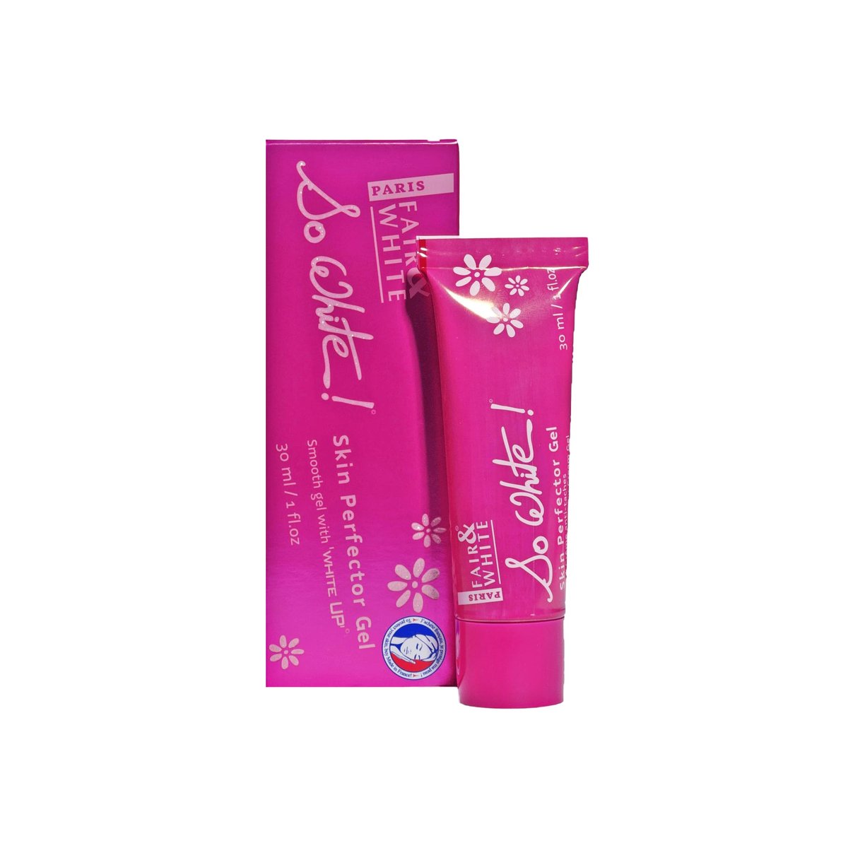 FAIR & WHITE So White Skin Perfector Gel - 1 Fl oz / 30ml - Brightening Sunscreen Gel Avelisse