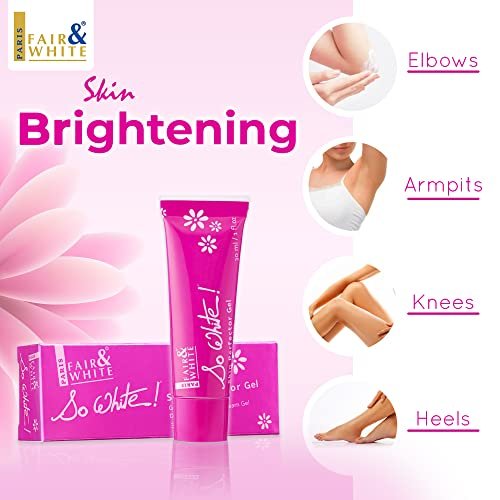 FAIR & WHITE So White Skin Perfector Gel - 1 Fl oz / 30ml - Brightening Sunscreen Gel Avelisse