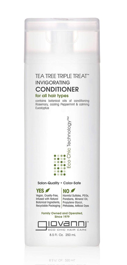 Giovanni Tea Tree Triple Treat Invigorating Conditioner – 8.5 oz | Nourishing & Scalp Soothing