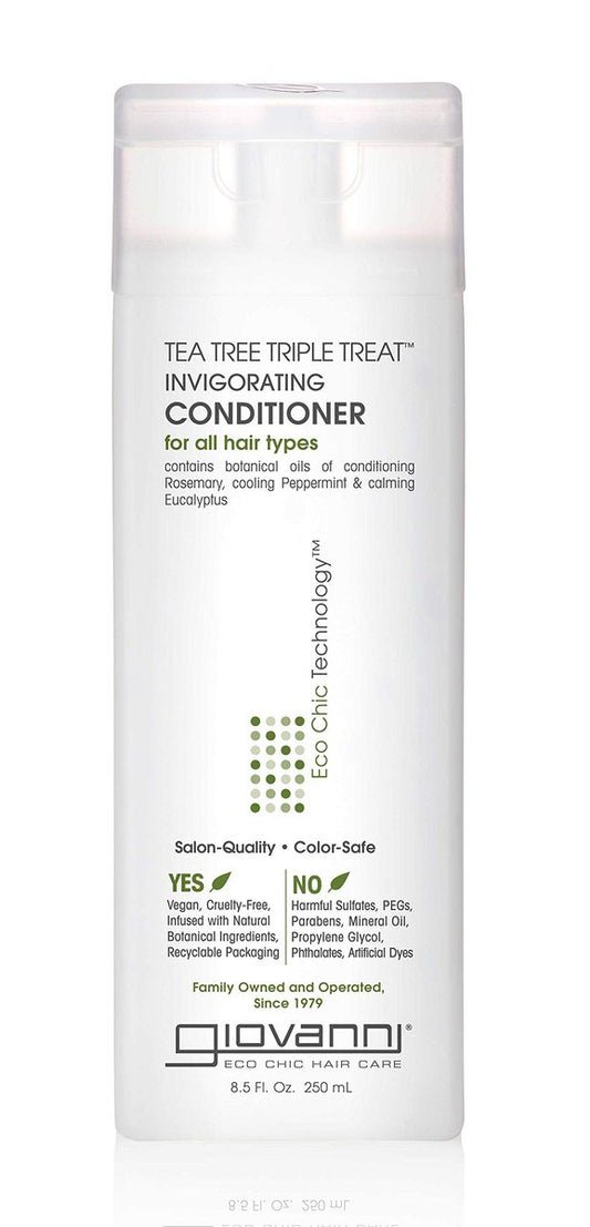 Giovanni Tea Tree Triple Treat Invigorating Conditioner – 8.5 oz | Nourishing & Scalp Soothing