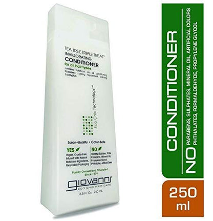 Giovanni Tea Tree Triple Treat Invigorating Conditioner – 8.5 oz | Nourishing & Scalp Soothing