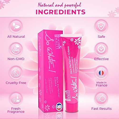 Fair and White So White Perfector Cream – Skin Brightening Face Moisturizer, 1.7 fl oz (50 ml) Avelisse