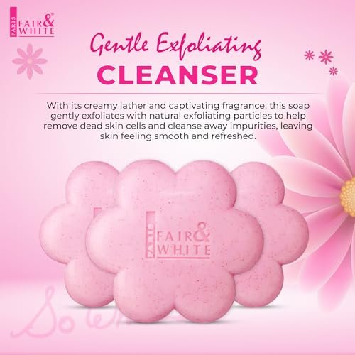 Fair & White So White Skin Brightening Exfoliating Soap - 200g / 7 oz - Reduces Blemishes on Body, Knees, Underarms, Armpit Avelisse