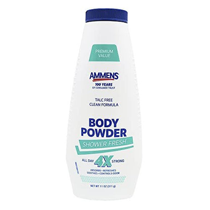 Ammens Powder Shower Fresh 11 oz – Gentle Deodorant for Sensitive Skin Avelisse