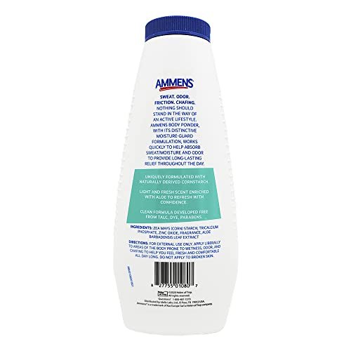 Ammens Powder Shower Fresh 11 oz – Gentle Deodorant for Sensitive Skin Avelisse