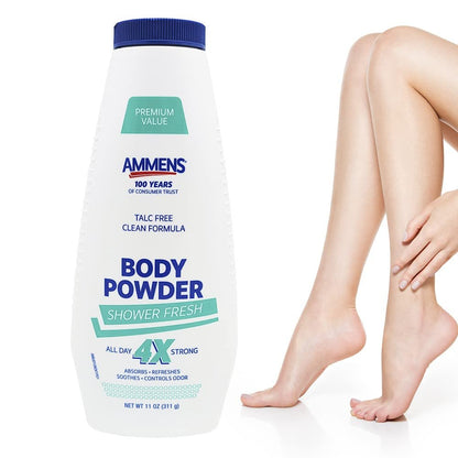 Ammens Powder Shower Fresh 11 oz – Gentle Deodorant for Sensitive Skin Avelisse