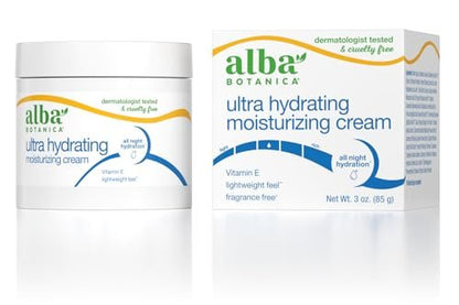 Alba Botanica Ultra Hydrating Moisturizing Cream with Vitamin E, Fragrance Free, 3 oz Avelisse