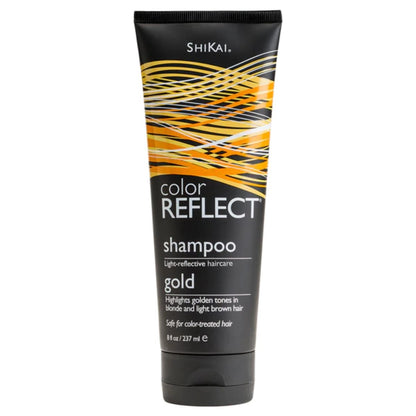 ShiKai Color Reflect Gold Shampoo – Hydrating & Brightening Cleanser with Chamomile for Blonde & Light Brown Hair, 8 oz