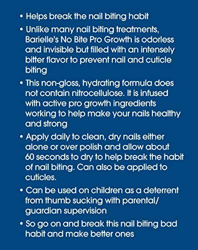 Barielle No Bite Pro Growth Nail Biting Prevention Treatment - 0.5 oz, Clear - görsel 6
