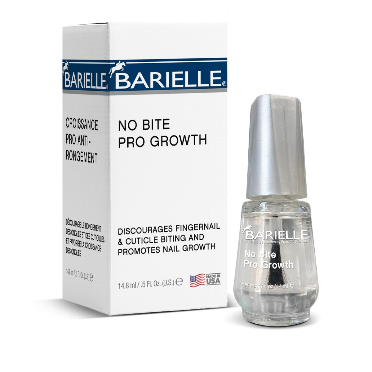 Barielle No Bite Pro Growth Nail Biting Prevention Treatment - 0.5 oz, Clear - görsel 1