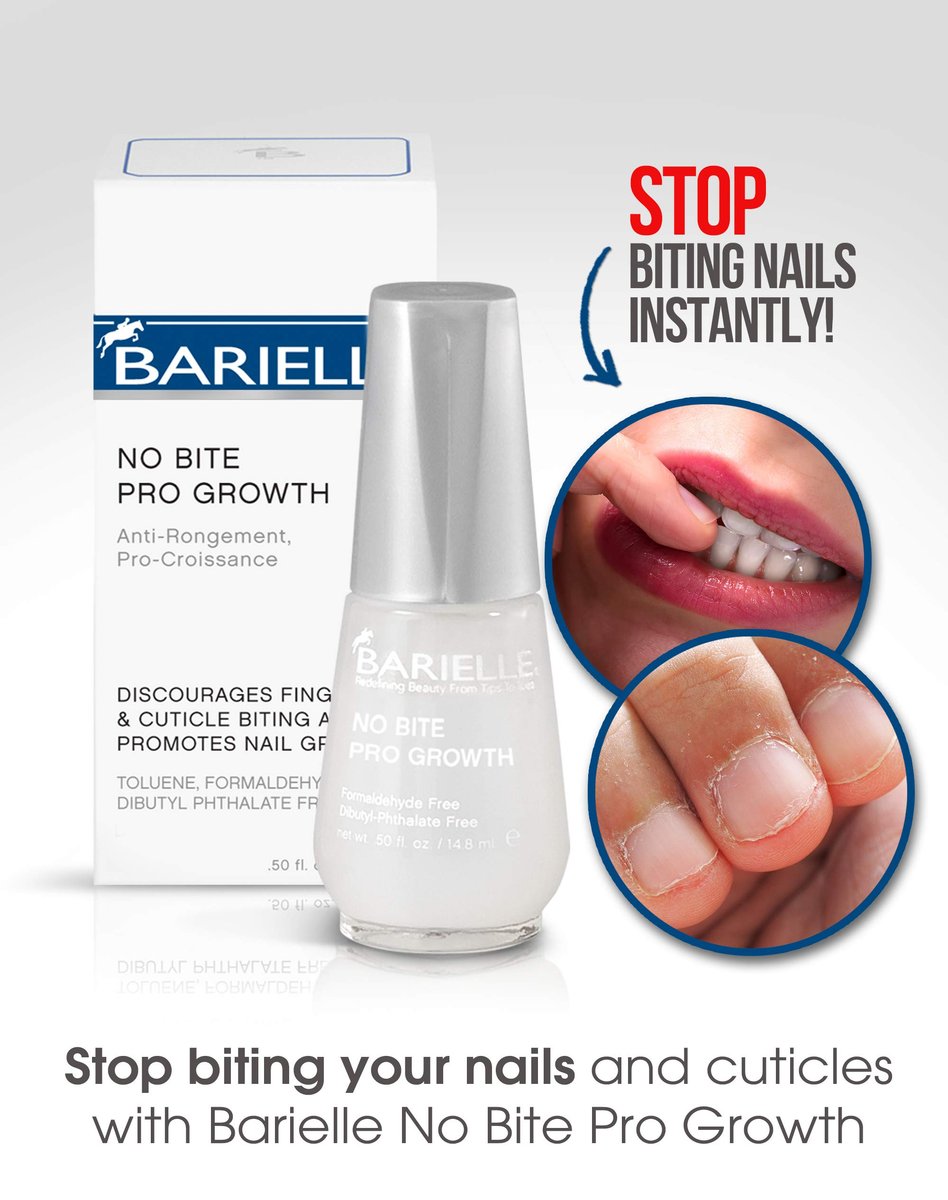 Barielle No Bite Pro Growth Nail Biting Prevention Treatment - 0.5 oz, Clear - görsel 3